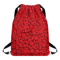 Red Blood Cells Pattern Print Drawstring Backpack