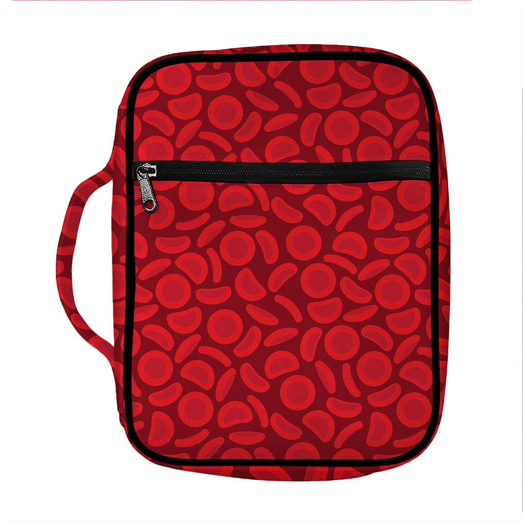 Red Blood Cells Pattern Print Front Pocket Bible Bag