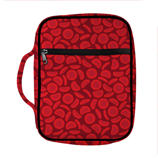 Red Blood Cells Pattern Print Front Pocket Bible Bag