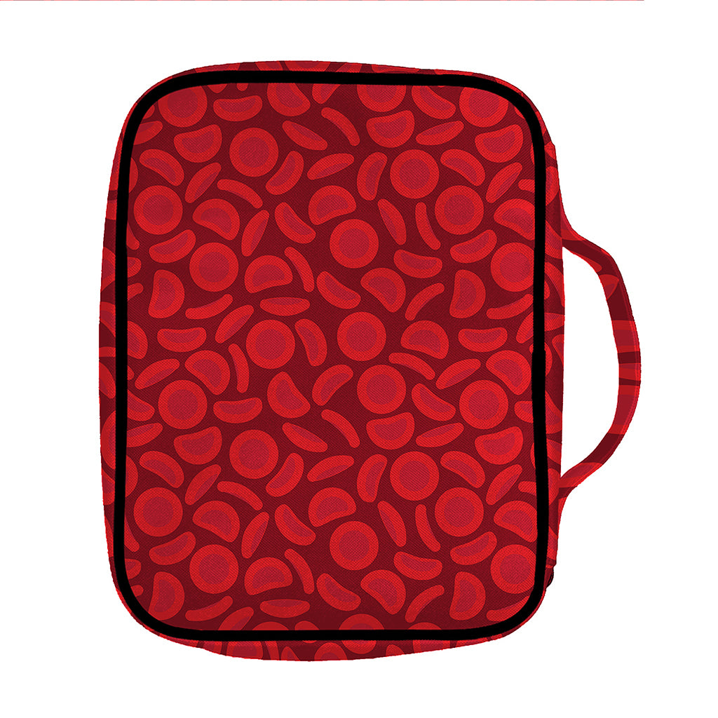 Red Blood Cells Pattern Print Front Pocket Bible Bag