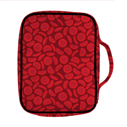 Red Blood Cells Pattern Print Front Pocket Bible Bag