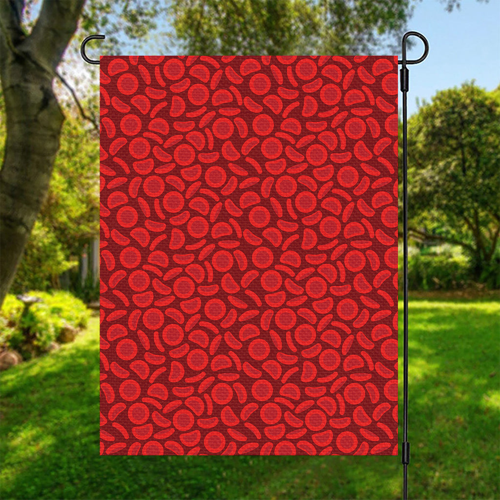 Red Blood Cells Pattern Print Garden Flag