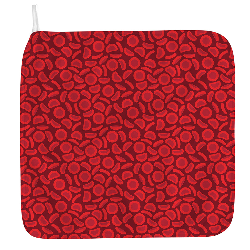 Red Blood Cells Pattern Print Hand Towel