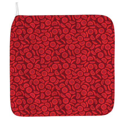 Red Blood Cells Pattern Print Hand Towel