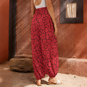 Red Blood Cells Pattern Print Harem Pants