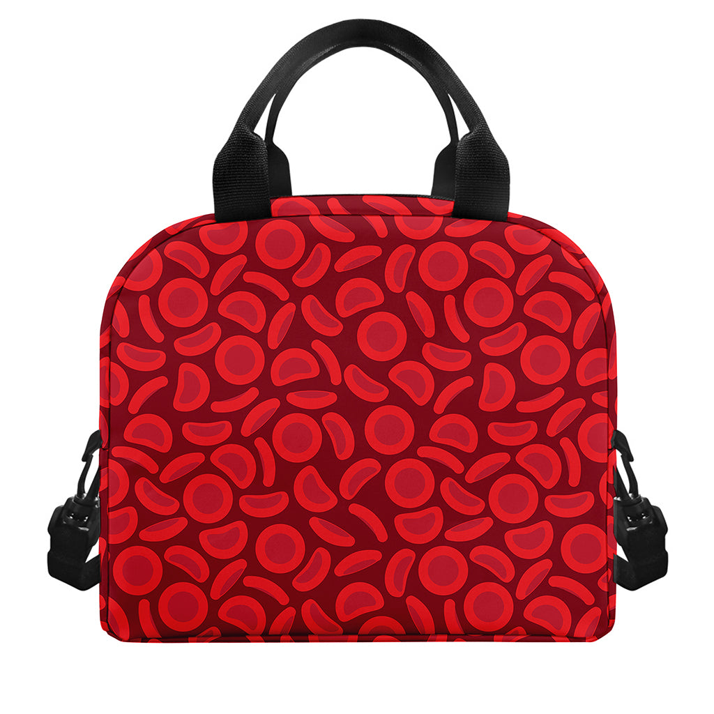 Red Blood Cells Pattern Print Insulated Lunch Bag