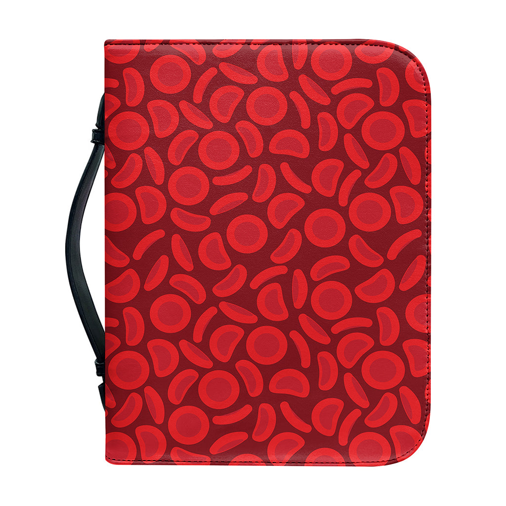 Red Blood Cells Pattern Print Leather Bible Cover