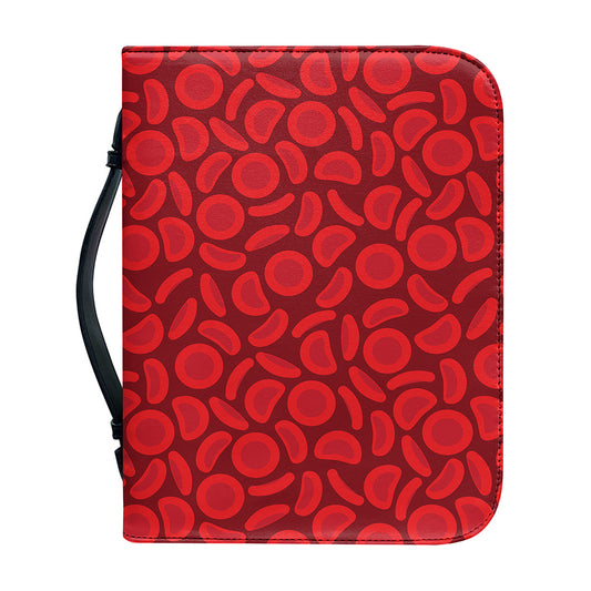 Red Blood Cells Pattern Print Leather Bible Cover
