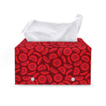 Red Blood Cells Pattern Print Leather Tissue Box Cover