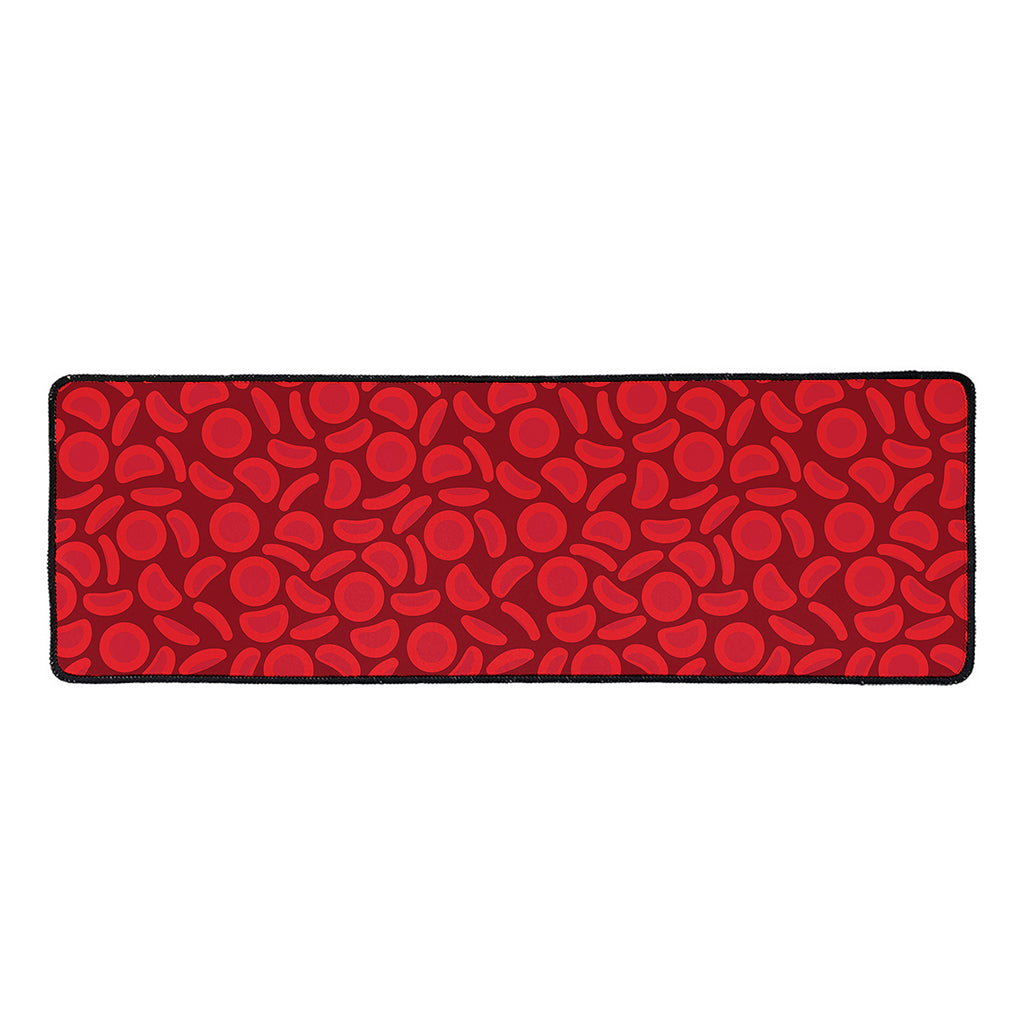 Red Blood Cells Pattern Print Long Kitchen Mat