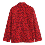 Red Blood Cells Pattern Print Men's Blazer