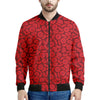 Red Blood Cells Pattern Print Men's Bomber Jacket