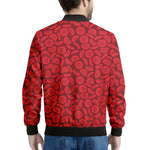 Red Blood Cells Pattern Print Men's Bomber Jacket