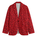 Red Blood Cells Pattern Print Men's Cotton Blazer