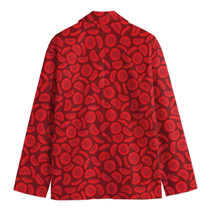 Red Blood Cells Pattern Print Men's Cotton Blazer