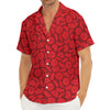 Red Blood Cells Pattern Print Men's Deep V-Neck Shirt