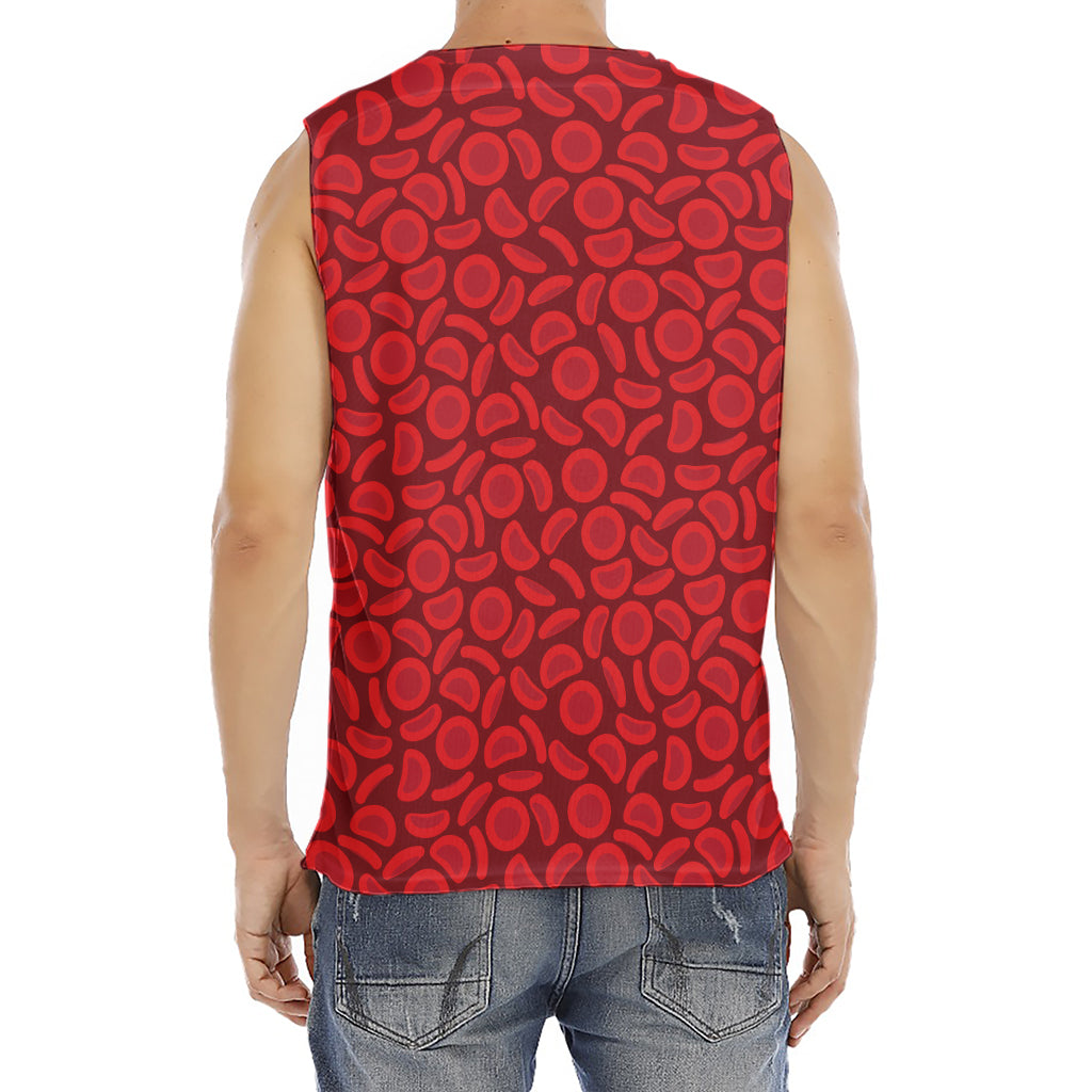 Red Blood Cells Pattern Print Men's Fitness Tank Top