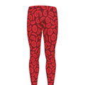 Red Blood Cells Pattern Print Men's Leggings