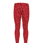 Red Blood Cells Pattern Print Men's leggings