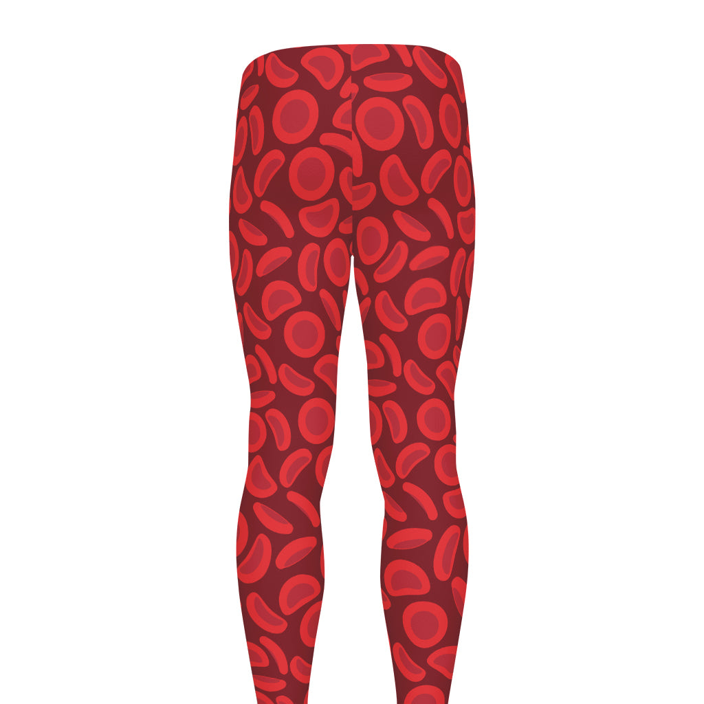 Red Blood Cells Pattern Print Men's leggings