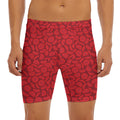 Red Blood Cells Pattern Print Men's Long Boxer Briefs