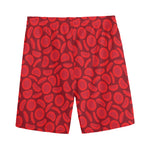 Red Blood Cells Pattern Print Men's Sports Shorts
