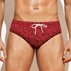 Red Blood Cells Pattern Print Men's Swim Briefs