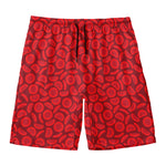 Red Blood Cells Pattern Print Men's Swim Trunks