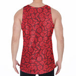 Red Blood Cells Pattern Print Men's Velvet Tank Top