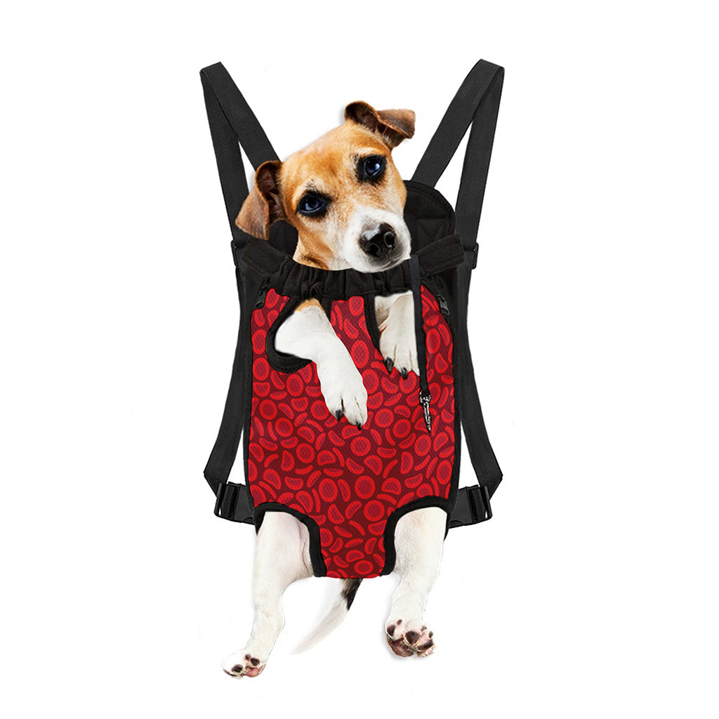 Red Blood Cells Pattern Print Pet Carrier Backpack