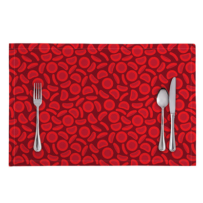 Red Blood Cells Pattern Print Placemat