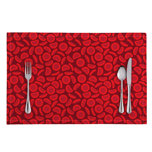 Red Blood Cells Pattern Print Placemat