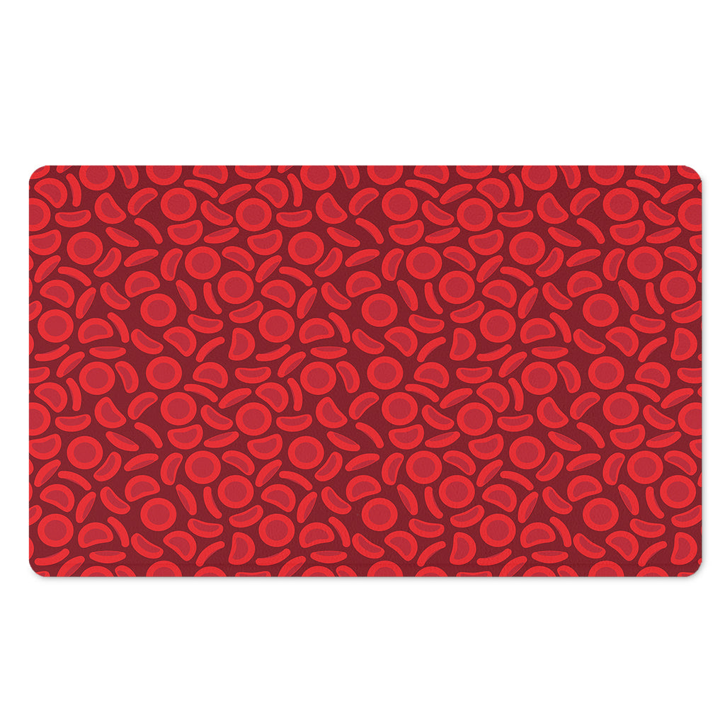 Red Blood Cells Pattern Print Polyester Doormat