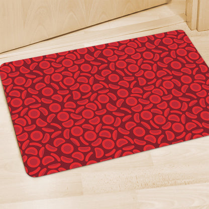 Red Blood Cells Pattern Print Polyester Doormat