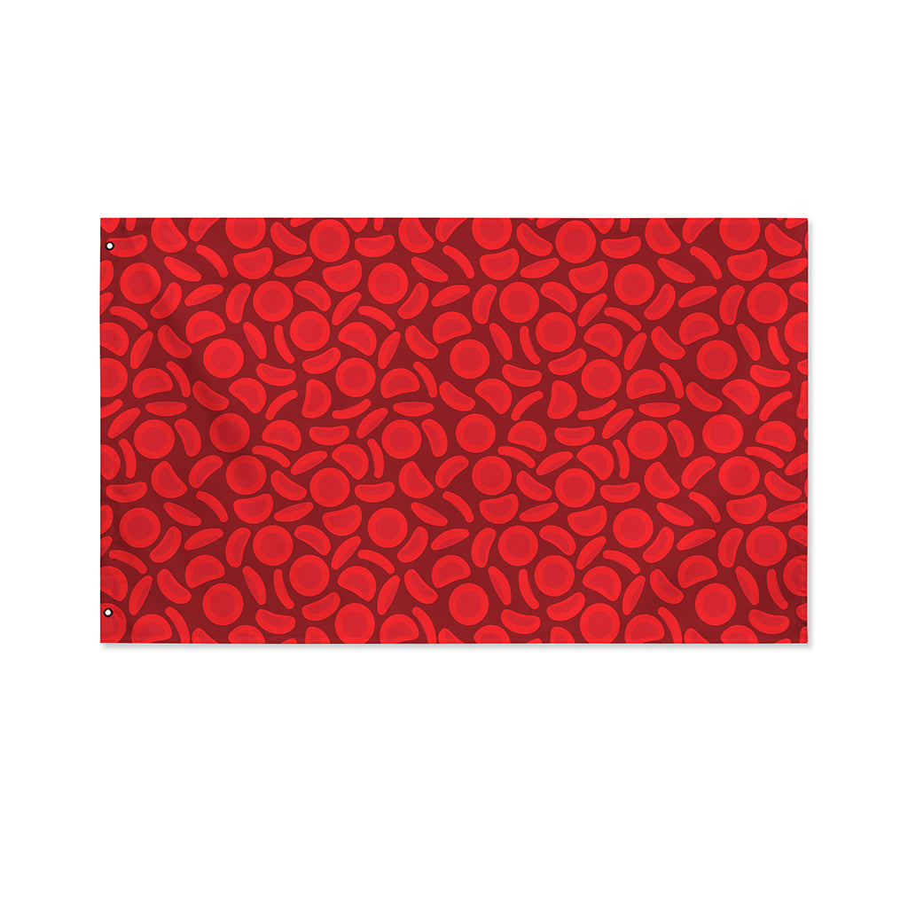 Red Blood Cells Pattern Print Polyester Flag