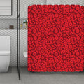 Red Blood Cells Pattern Print Polyester Shower Curtain