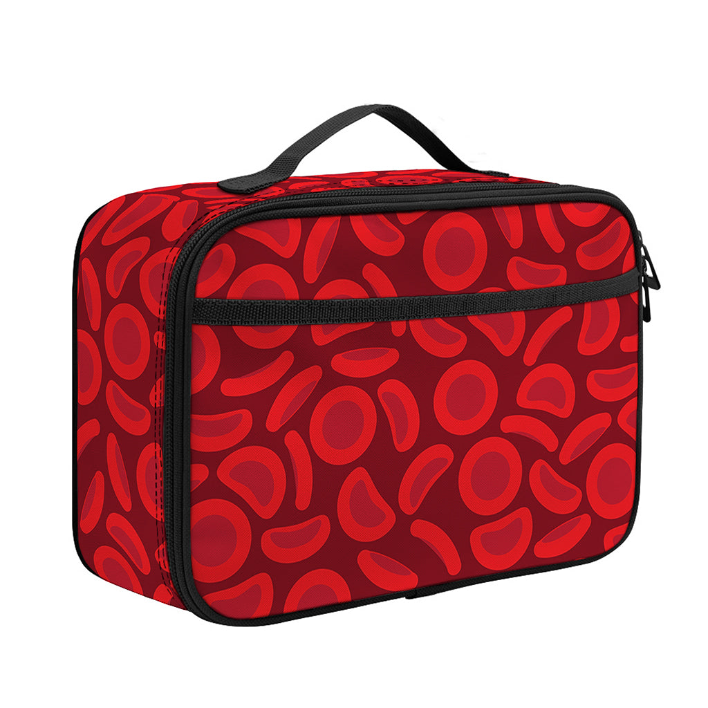 Red Blood Cells Pattern Print Portable Lunch Bag
