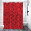 Red Blood Cells Pattern Print Premium Shower Curtain