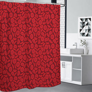 Red Blood Cells Pattern Print Premium Shower Curtain