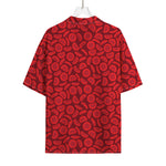 Red Blood Cells Pattern Print Rayon Hawaiian Shirt