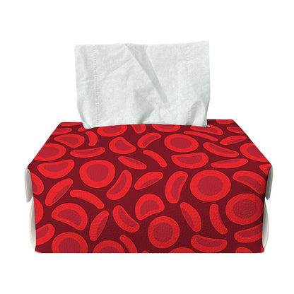 Red Blood Cells Pattern Print Rectangle Tissue Box Cover