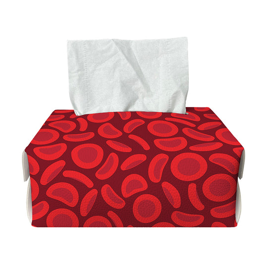 Red Blood Cells Pattern Print Rectangle Tissue Box Cover