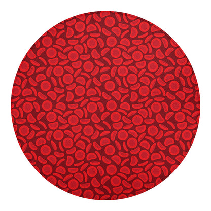 Red Blood Cells Pattern Print Round Blanket
