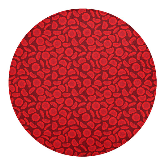 Red Blood Cells Pattern Print Round Blanket