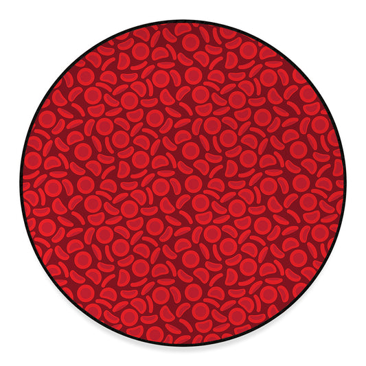 Red Blood Cells Pattern Print Round Floor Mat