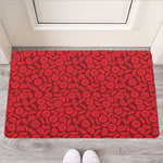 Red Blood Cells Pattern Print Rubber Doormat