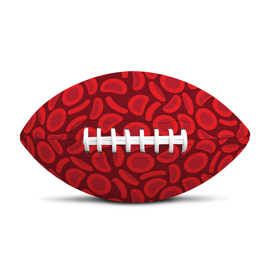 Red Blood Cells Pattern Print Rugby Ball