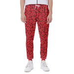 Red Blood Cells Pattern Print Scuba Joggers