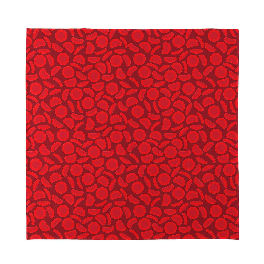 Red Blood Cells Pattern Print Silk Bandana