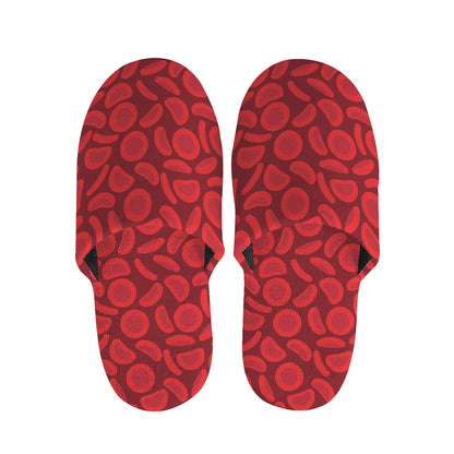 Red Blood Cells Pattern Print Slippers